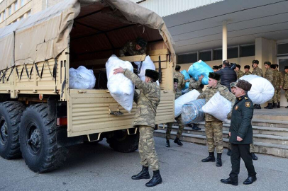Azerbaycan Savunma Bakanlığından Türkiye'ye yardım