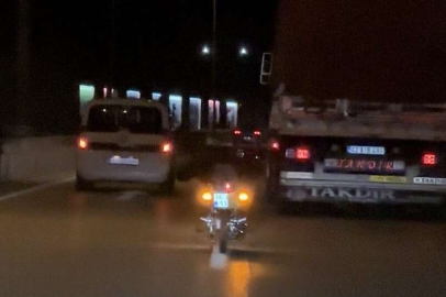 Bursa'da 100 kilometre hızla motosikletin üzerine yattı