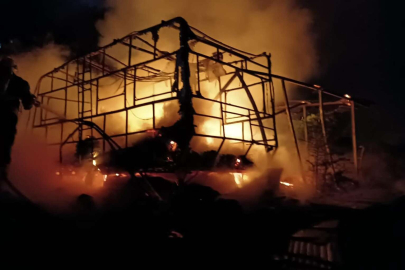 Bodrum'da karavan yangını: İngiliz kadın öldü