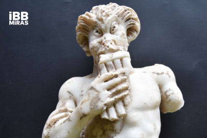 İstanbul'da 1700 yıllık Pan heykeli bulundu