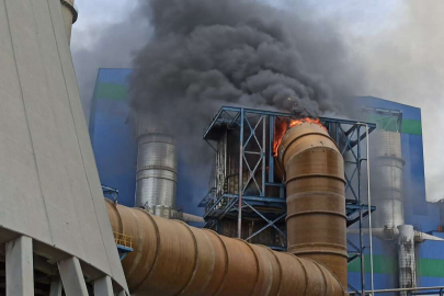 Türkiye'nin en büyük termik santralinde korkutan yangın