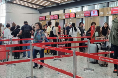 İstanbul Havalimanı'nda tatil yoğunluğu yaşandı