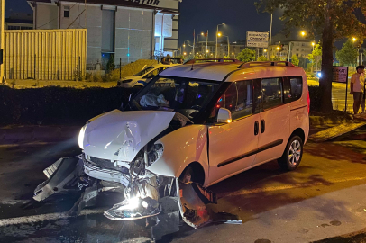 Alkollü sürücü emniyetin Plaka Tanıma Sistemi direğine çarptı