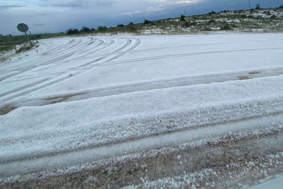 Bolu'da yaz mevsiminde kıştan kalma görüntü
