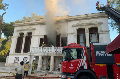 İstanbul'da Yıldız Parkı içerisinde bulunan tarihi köşkte yangın