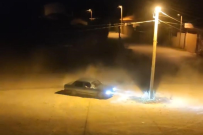 Bursa’daki trafik magandası kamerada: Çevredekilere aldırış etmeden drift attı