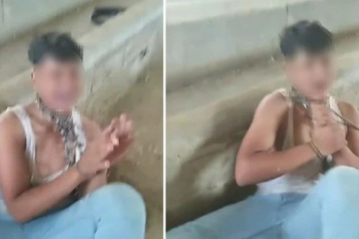 16 yaşındaki çocuğa zincirle işkence!