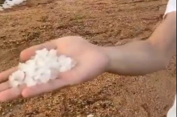 Elazığ’da dolu yağışı