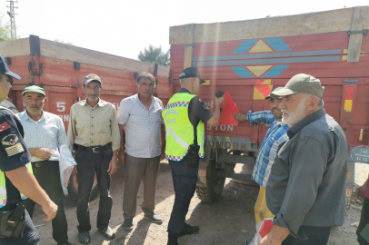 Kayseri'de jandarmadan traktör kazalarına karşı bilgilendirme