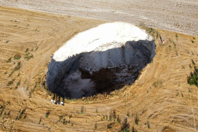 Konya’da 50 metre çapında yeni obruk
