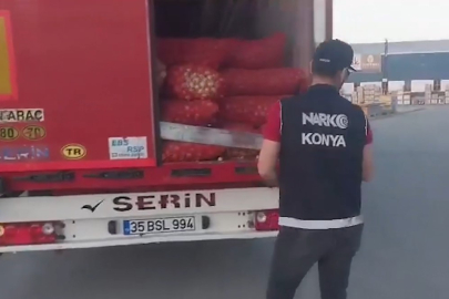 Soğan yüklü TIR'dan 177 kilogram uyuşturucu madde çıktı