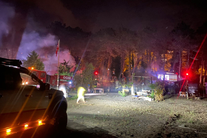 Ordu’da 8 bungalov ev küle döndü
