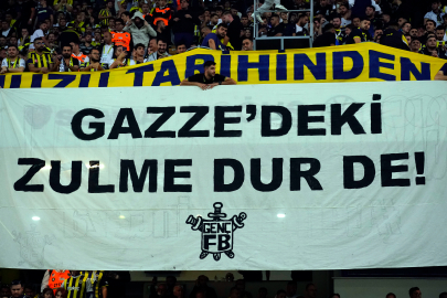 Fenerbahçe tribünlerinden Filistin’e destek