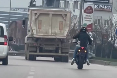 Akan trafikte tek teker ilerledi