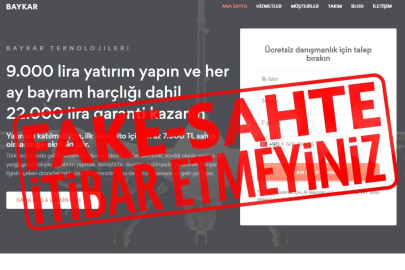 Baykar'dan yatırım dolandırıcılığına karşı uyarı