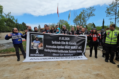 Anne oğul ABD'ye kaçmıştı: Motosikletliler 'Oğuz Murat Aci' için adalet istedi