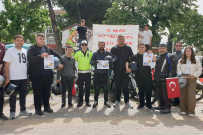 Orhaneli'nde 19 Mayıs etkinlikleri kapsamında motosiklet turu yapıldı