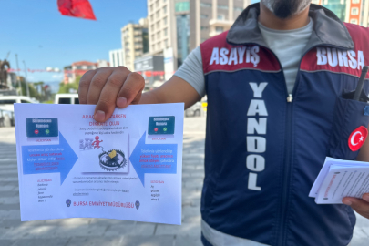Bursa polisi sokak sokak gezerek uyarıyor, dolandırıcılara inanmayın