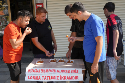 Instagram'ın erişime açılması lokma dağıtılarak kutlandı