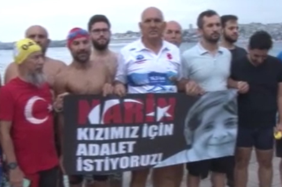 Sarayburnu Fatihleri 'Narin' için yüzdü