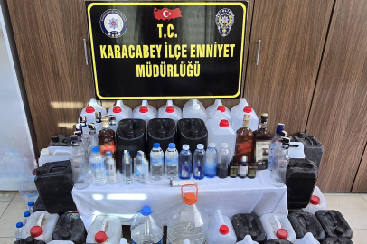 Karacabey'de sahte ve kaçak alkol operasyonu