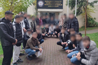 Bursa'da bir işyerinde 34 kaçak göçmen yakalandı