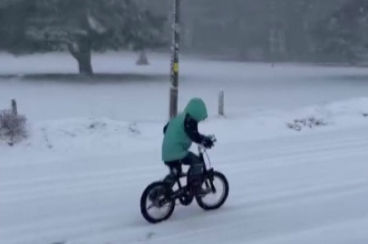 Kocayayla'da kar yağışı başladı