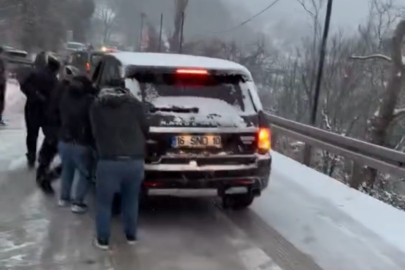 Cip buzlu yolda kaydı