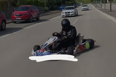 Trafik'te 'Go kart' heyecanı!