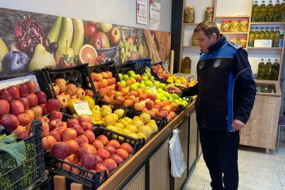 Zabıtadan manavlara denetim
