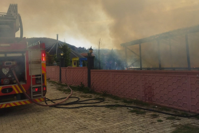 At çiftliğinde yangın paniği