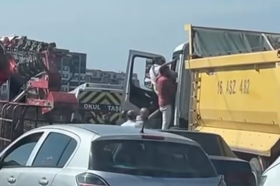 Kamyon tepesinde kavga