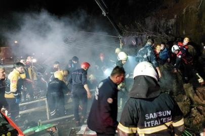 Samsun'da heyelan! Enkaz altında kalanlar var...