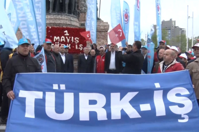 TÜRK-İŞ, Taksim'e çelenk bıraktı