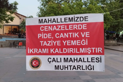 Bursa'nın bu mahallesinde cenazelerde yemek ikramı kaldırıldı