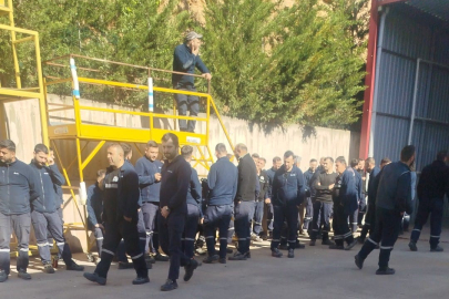 İnegöl'de otobüs fabrikasında grev