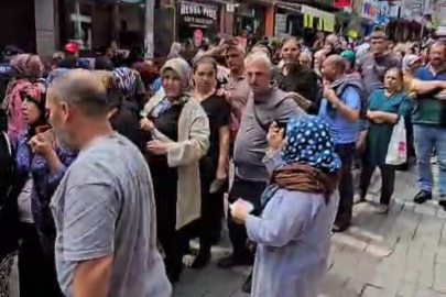 Bursa'da çekilişi duyan mağaza önüne koştu