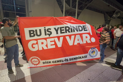 23 bin işçi greve gitti! Pankartı büyükşehir belediye binasına astılar