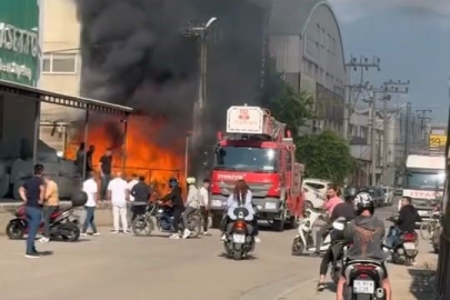 İnegöl Mobilya sanayinde yangın