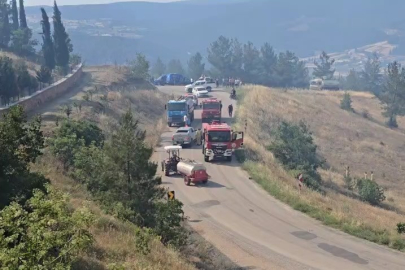 Bursadaki o köy yangın sebebiyle tahliye ediliyor