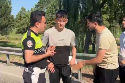 Ailesi kaza yapınca sınava polisler yetiştirdi