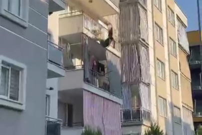 Genç kız 3. kattan aşağı kendini bıraktı!