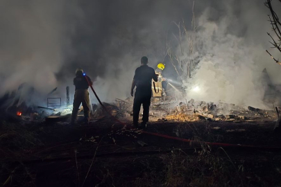 Mudanya'da bağ evi alevlere teslim oldu