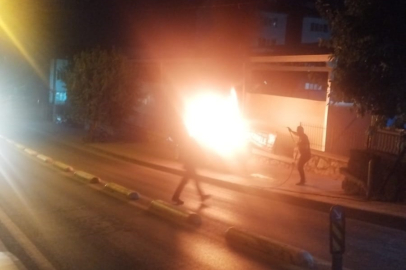 Boşanmak isteyen eşinin aracını kundakladı!