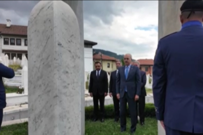 TBMM Başkanı Kurtulmuş, Aliya İzzetbegoviç'in kabrini ziyaret etti