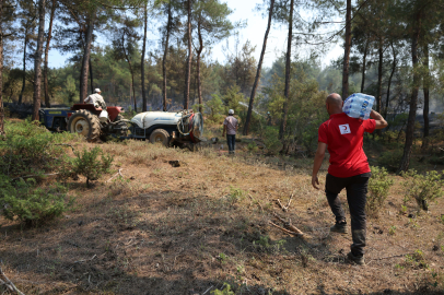 Türk Kızılay'dan orman yangını olan bölgelere yardım