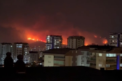 Bursa'daki orman yangını şehir merkezinden böyle görüntülendi