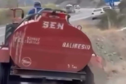 Dayanışmanın en güzel görüntüleri...Yangına jant üzerinde gitti