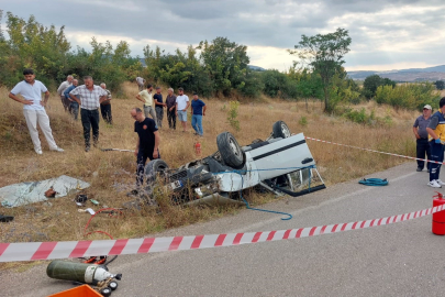 Takla atan otomobildeki sürücü hayatını kaybetti