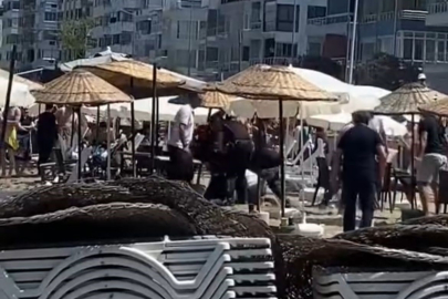 Mudanya halk plajında ücretli şezlong kavgası